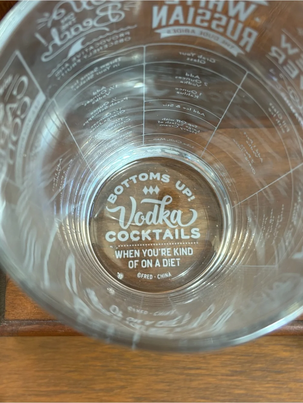 Set Of 3 Bottoms Up Beer Cocktail Mixing Glass Recipe Measure Glass Barware